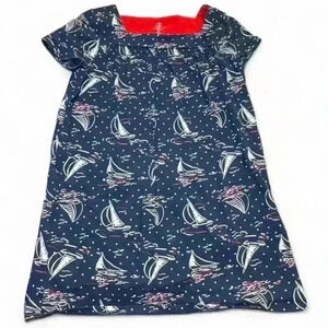 ⛵️Land’s End - Navy Blue Sailboat Dress-Girl’s Medium ⛵️